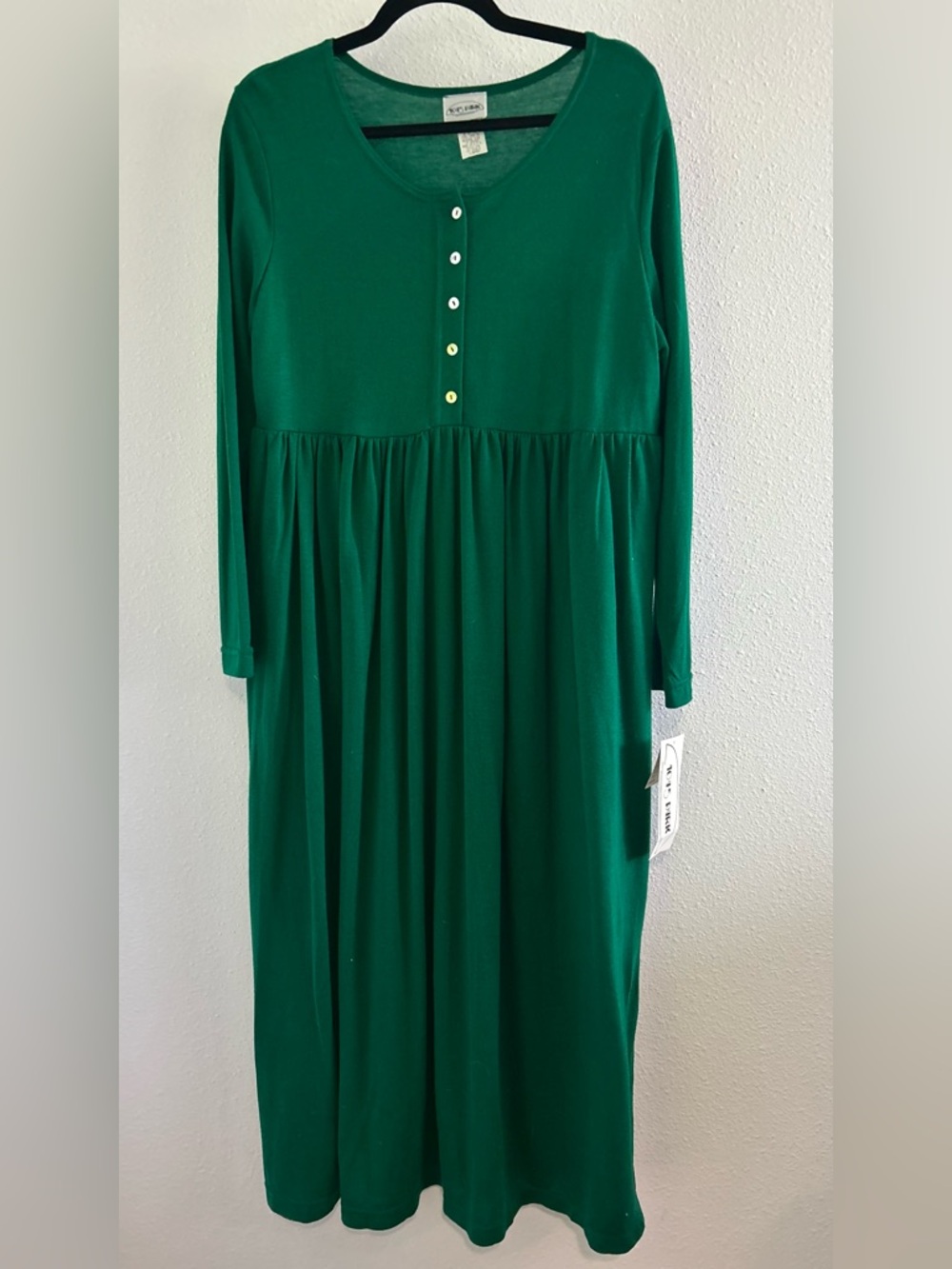 1045 Park Green Long-Sleeve Henley Maxi Dress